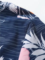 Men's Hawaiian Floral Graphic Shirt Casual Button Up Short Sleeve