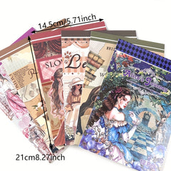 Vintage Floral Sticker Book - Parisian Scenes & Tea Party Designs