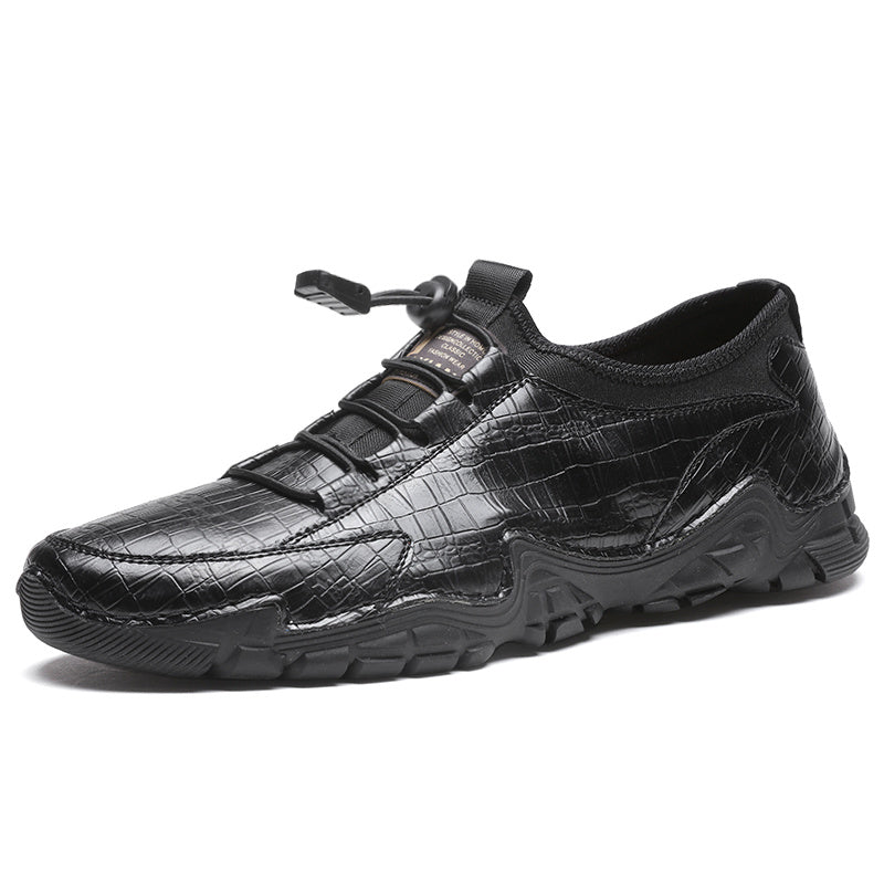 Men's Microfiber PU Leather Slip On Casual Shoes