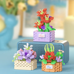 DIY Building Block Flower Ornament Gift
