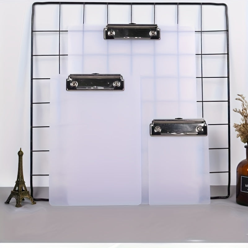 Transparent Minimalist Clipboard Writing Pad Office Folder