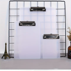 Transparent Minimalist Clipboard Writing Pad Office Folder