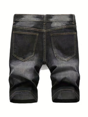 Men's Distressed Denim Shorts, Casual Street Style