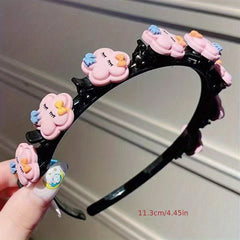 Flower Decor Headband Hair Clip Press Hair Wash Face Headband