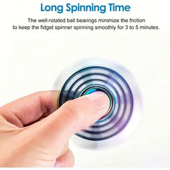 Metal Flower Fidget Spinner Purple & Pink Floral Smooth Rotating Toy