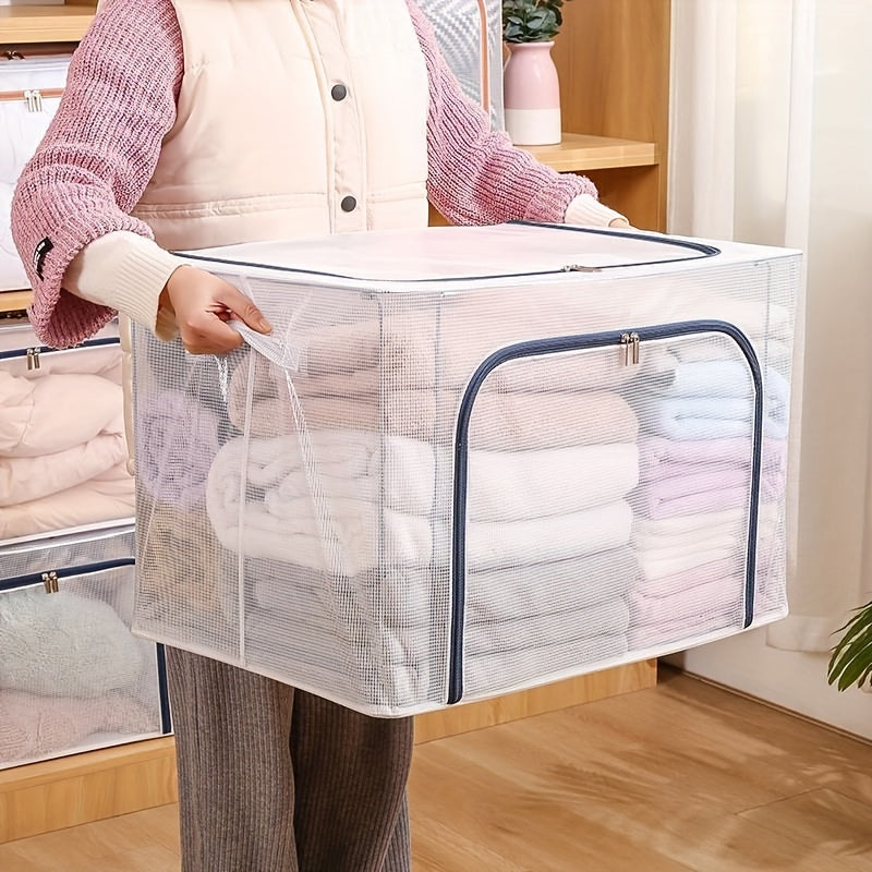 Foldable Storage Bag for Clothes Blankets Quilts Toys - Space Saving Organizer
