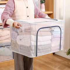 Foldable Storage Bag for Clothes Blankets Quilts Toys - Space Saving Organizer