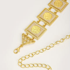 Metal Sun Flower Waist Chain Belt Hair Accessories For Girls