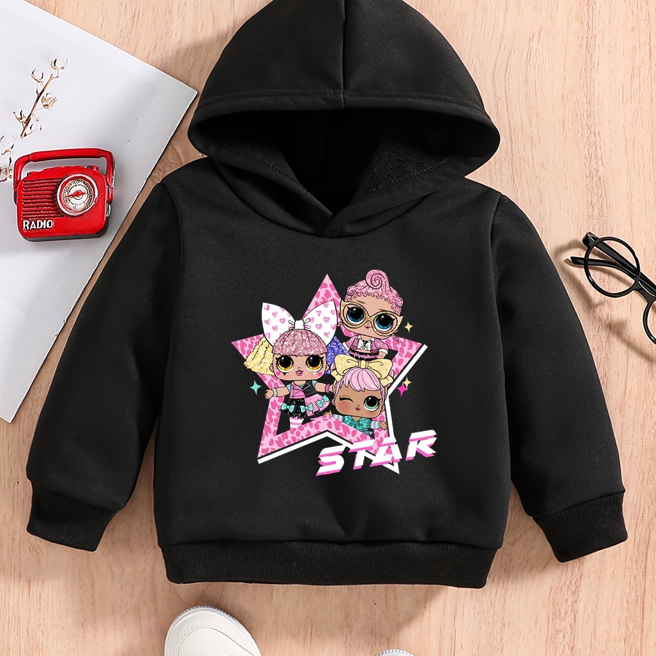 Baby Stylish Star Girls Graphic Sweatshirt Kids Spring Autumn Hoodie