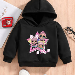 Baby Stylish Star Girls Graphic Sweatshirt Kids Spring Autumn Hoodie