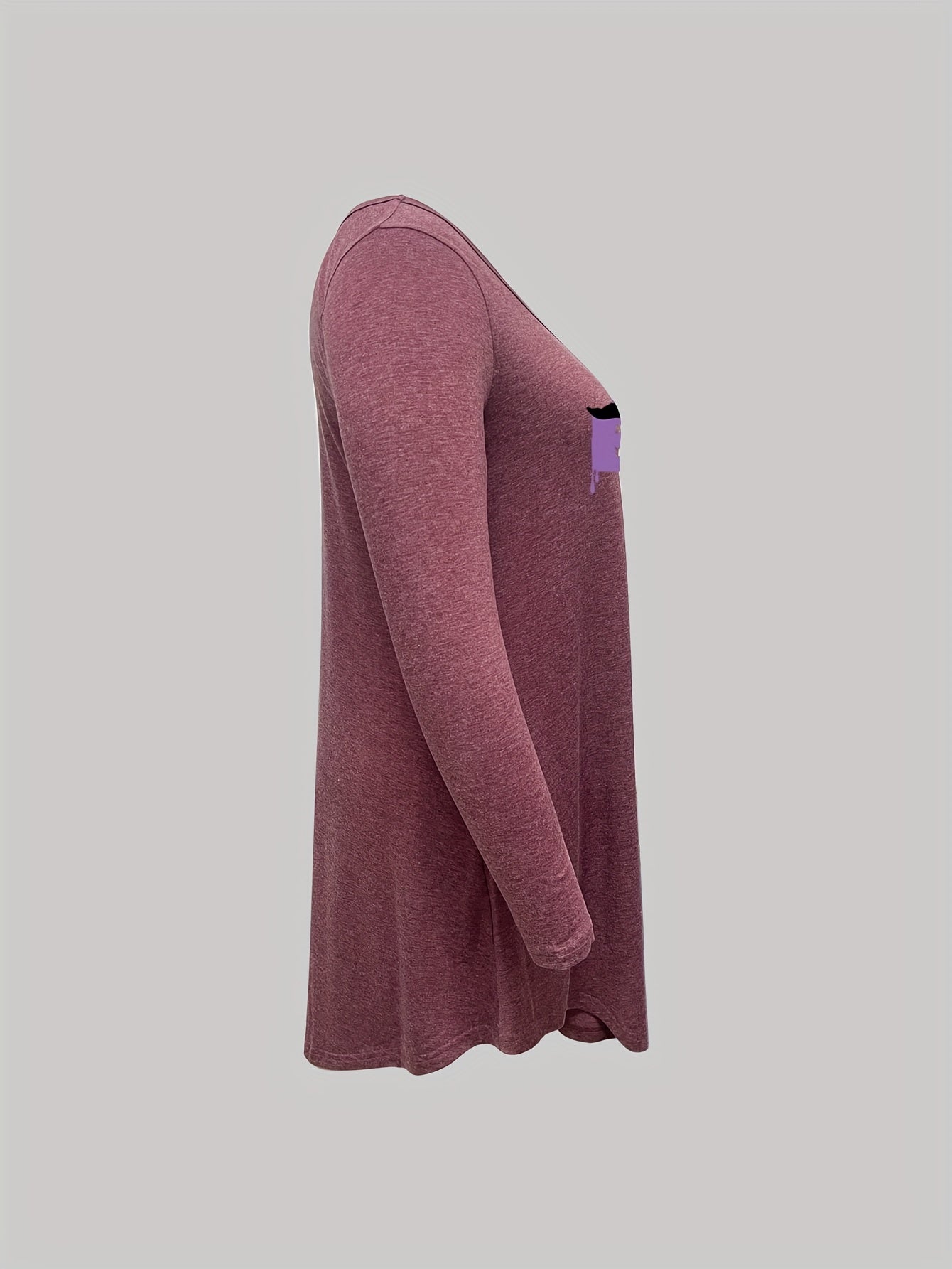 Halloween Nightdress Women's Plus Witch Hat Long Sleeve Sleep Dress