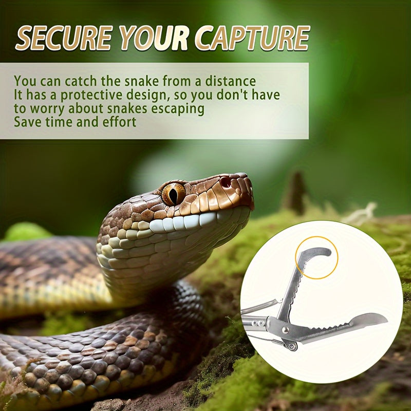 76 Professional Wide Jaw Snake Tong - Heavy Duty Reptile Catcher