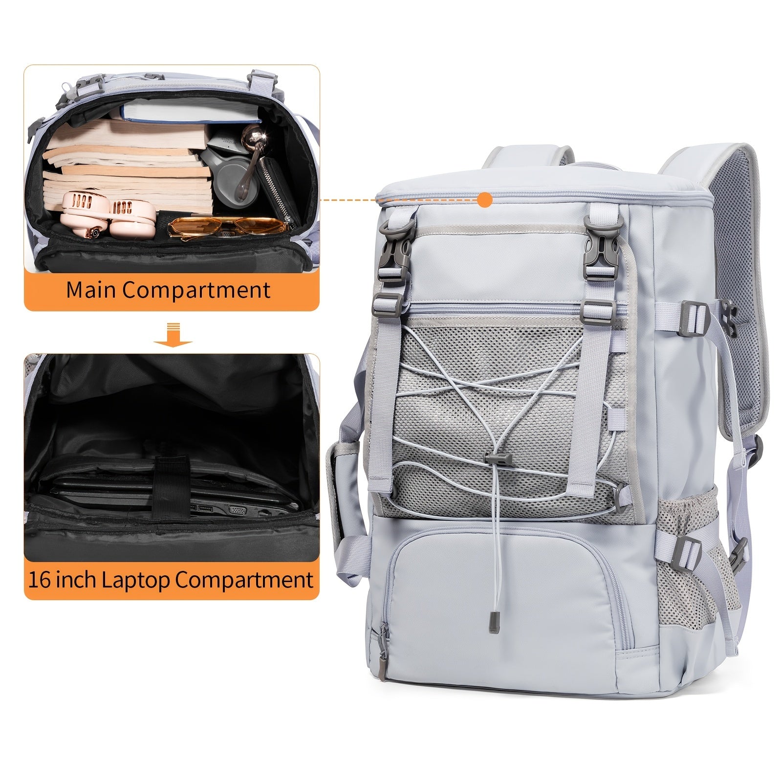 Large Travel Backpack For Men Women Hiking Waterproof Outdoor Rucksack Schoolbag