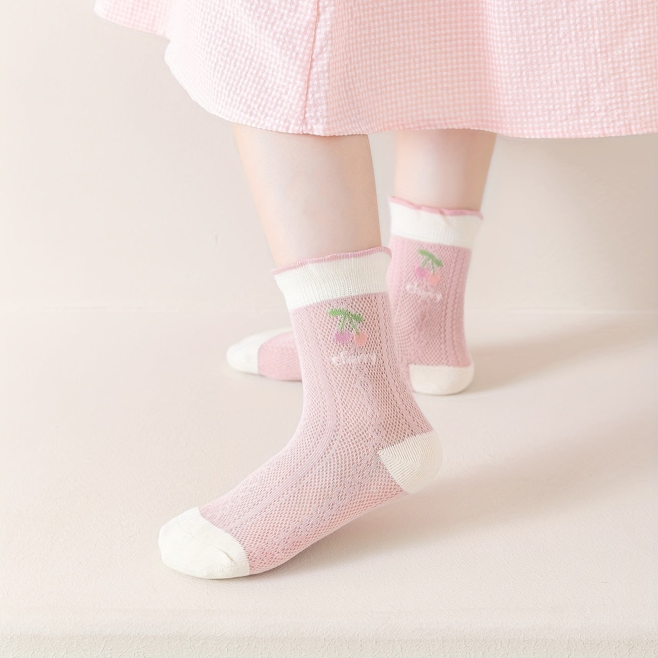 Princess Style Lace Bow Mesh Knee High Socks for Girls