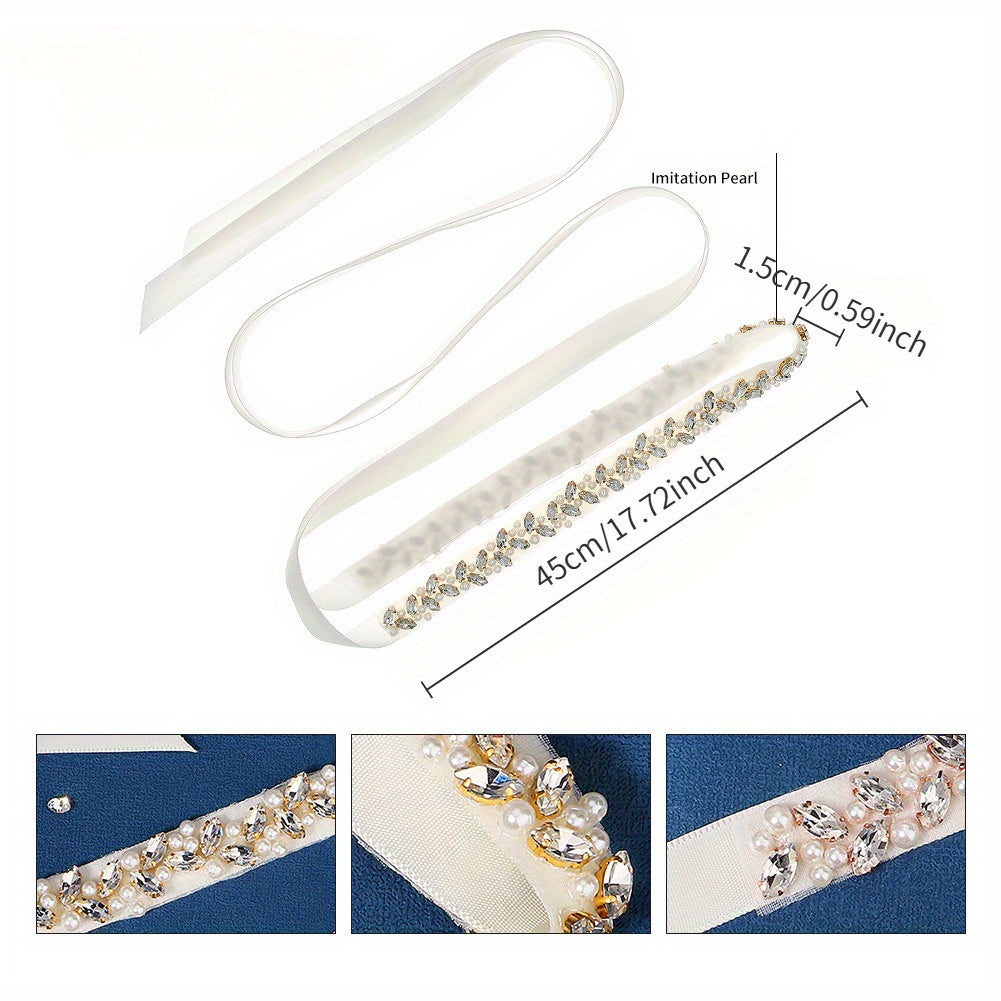Sparkling Rhinestone Bridal Belt Hand Sewn Floral Design