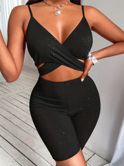 Sexy V-Neck Sleeveless Romper Jumpsuit Women's Clothing