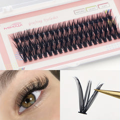 60Pcs Cluster Lashes 0.07D Curl 9-16mm Mix DIY Eyelash Extension Volume Natural