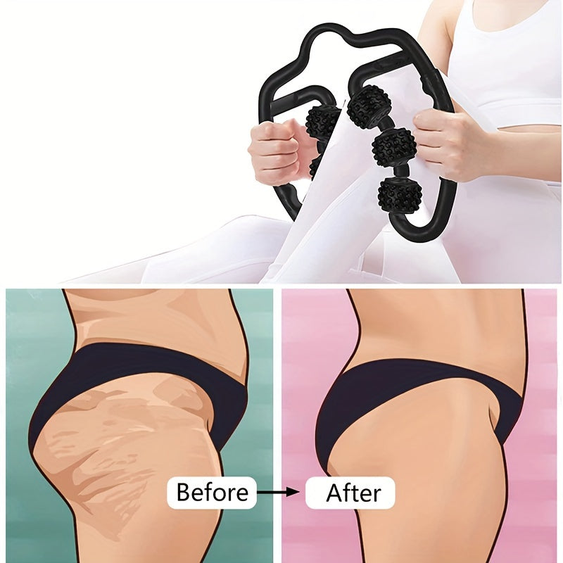 6 Wheels Yoga Massage Wheel Fitness Roller for Pilates Muscle Relaxation