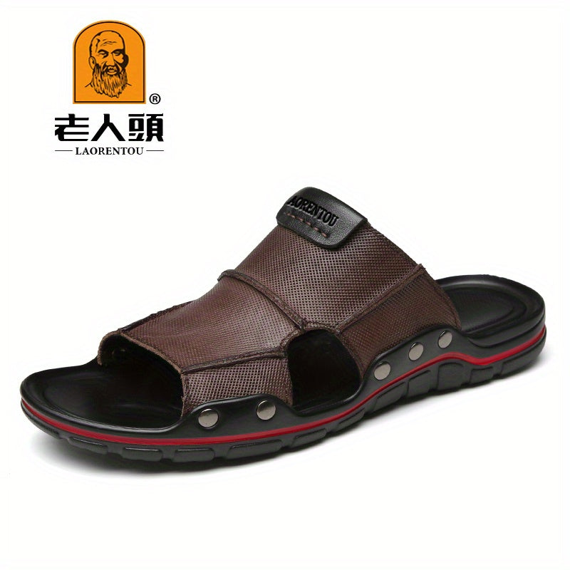 LAORENTOU Men's Leather Outdoor Hiking Sandals