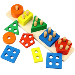 Wooden Shape Sorter & Learning Puzzles for Toddlers
