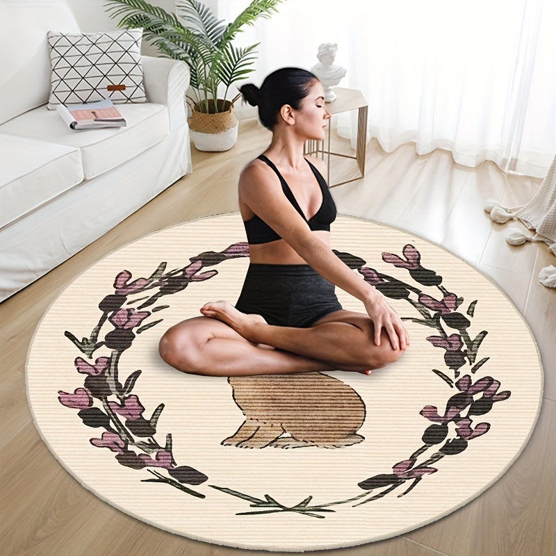 Persian Soft Round Carpet Non-slip Stain Resistant Fluffy Carpet