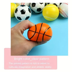 4pc Soft Sponge Stress Relief Ball Baseball Tennis Basketball Soccer