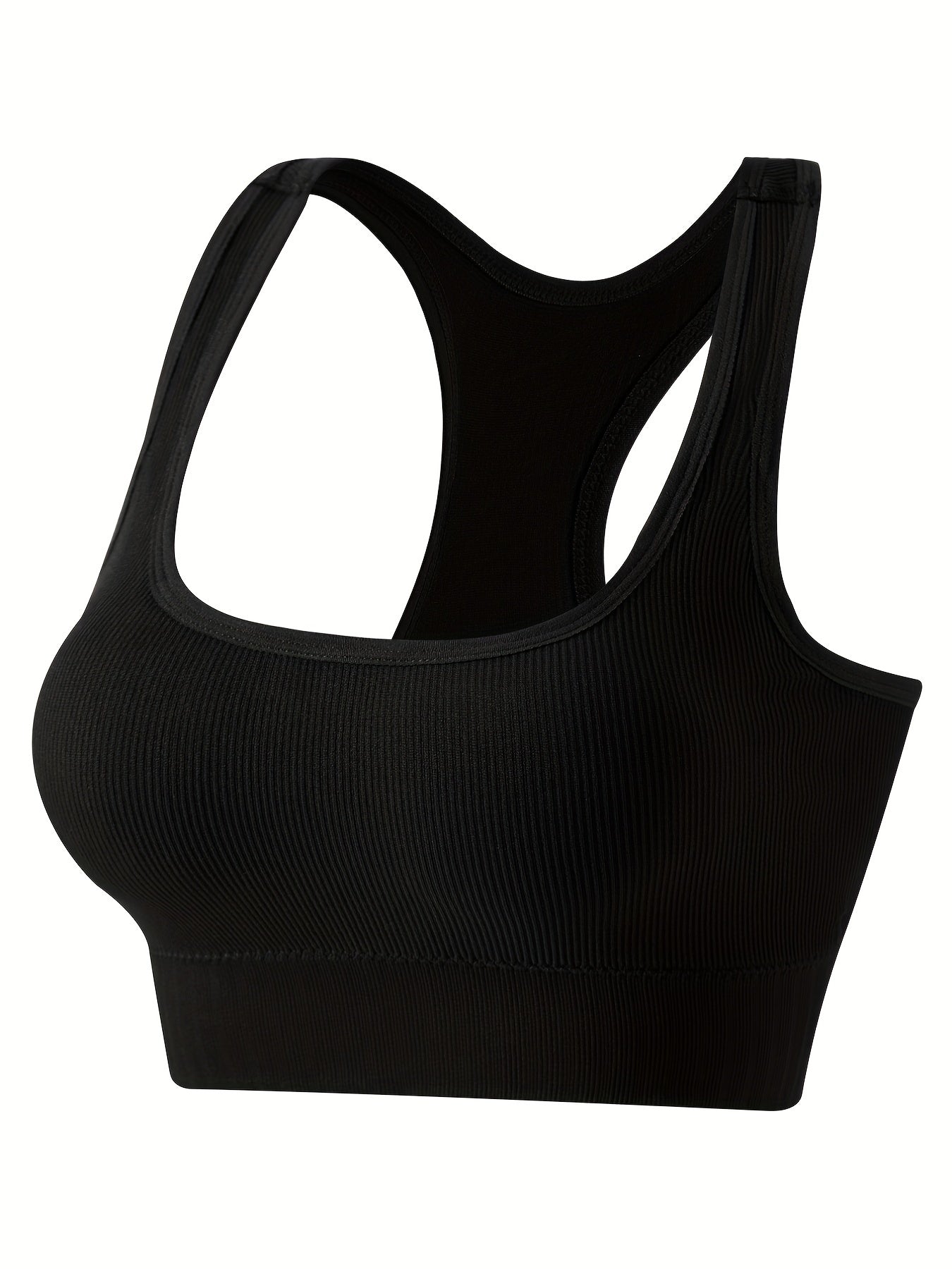 Ribbed Bra & Panties Set Racerback Bralette & Soft Briefs