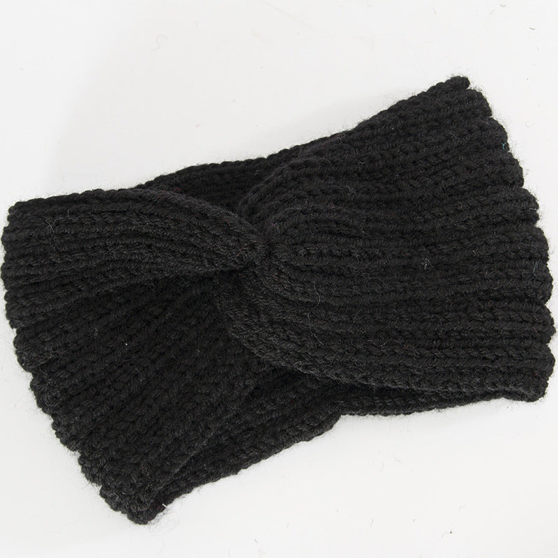 Knit Headbands Ear Warmers Elastic Turban Head Wraps Solid Hair Band