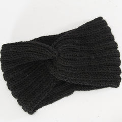 Knit Headbands Ear Warmers Elastic Turban Head Wraps Solid Hair Band