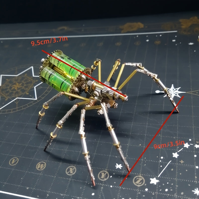 3D Metal Spider Puzzle Model Kit DIY Steampunk Mechanical Assembly Toy