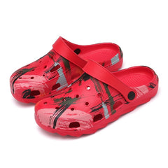 Women's Graffiti Beach Shoes Hollow Holes Clogs Lightweight