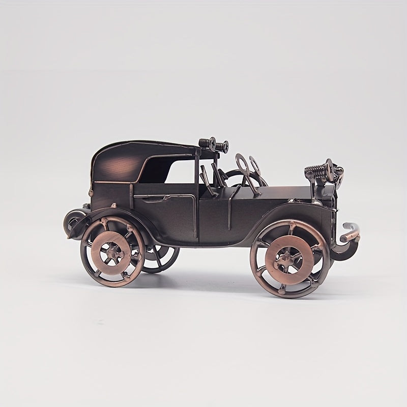 Vintage Car Desktop Ornament Metal Antique Vintage Car Model