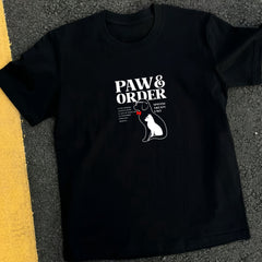 Paw & Order Gentleman Dog Iron On Patch for DIY Clothing Accessories