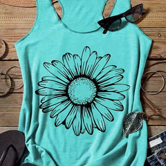 Floral Print Tank Top for Summer