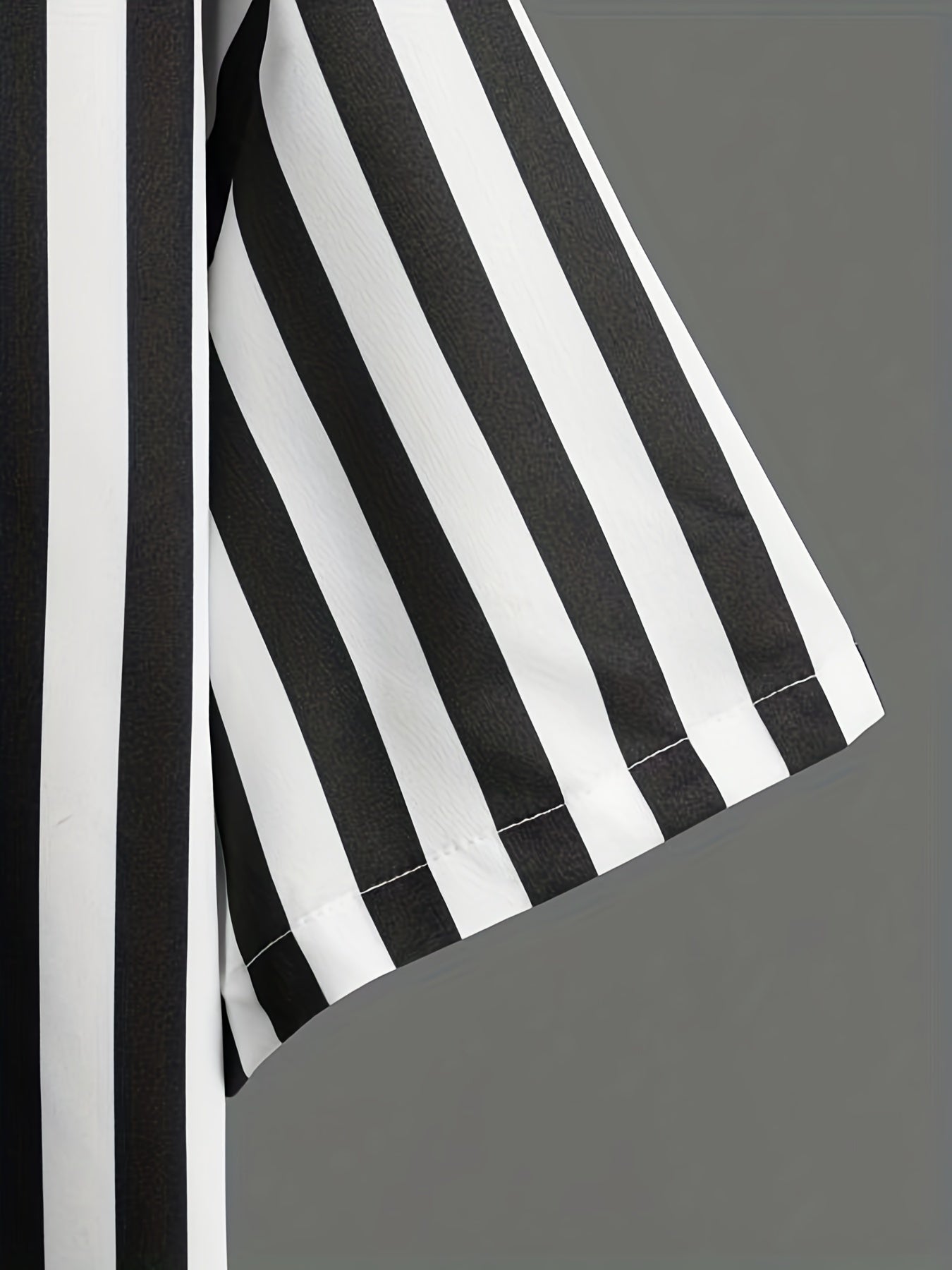 Striped Pattern Men's Short Sleeve Lapel Shirt