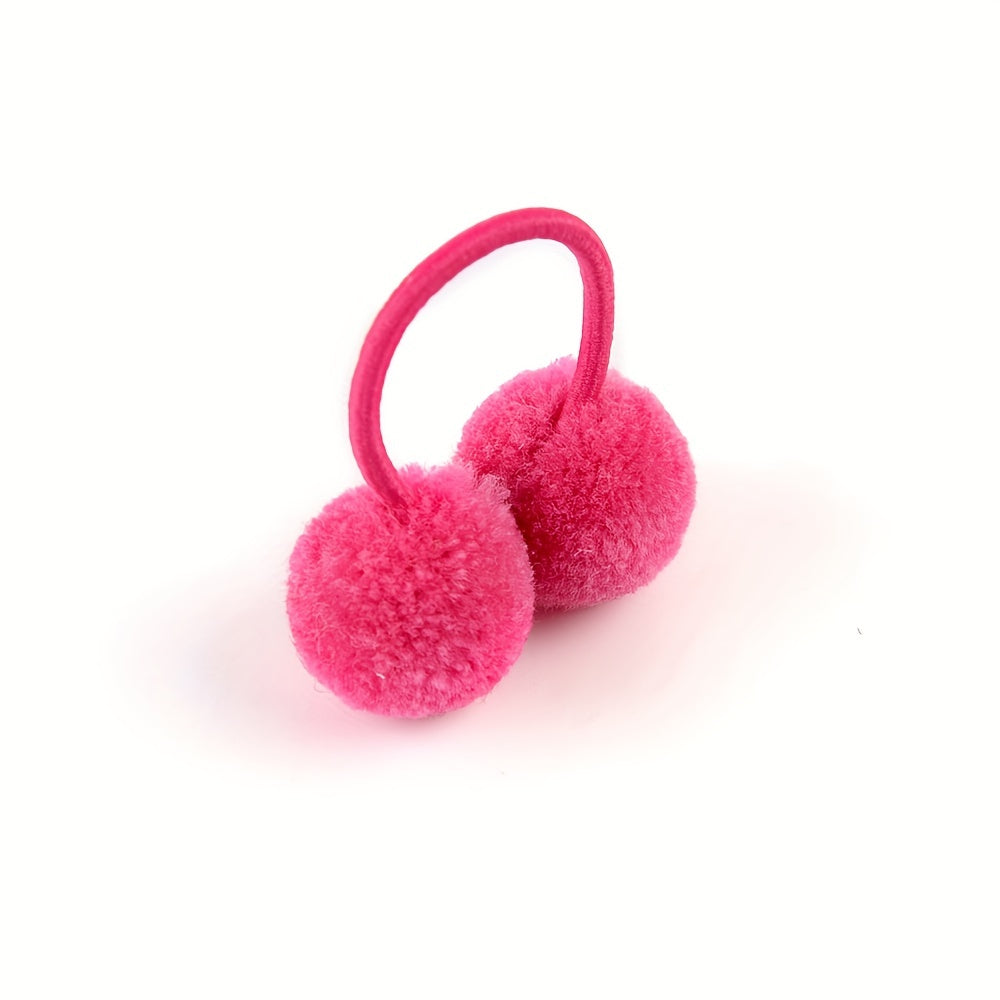 Baby Girls Ball Decor Hair Tie Scrunchies Ponytail Holders