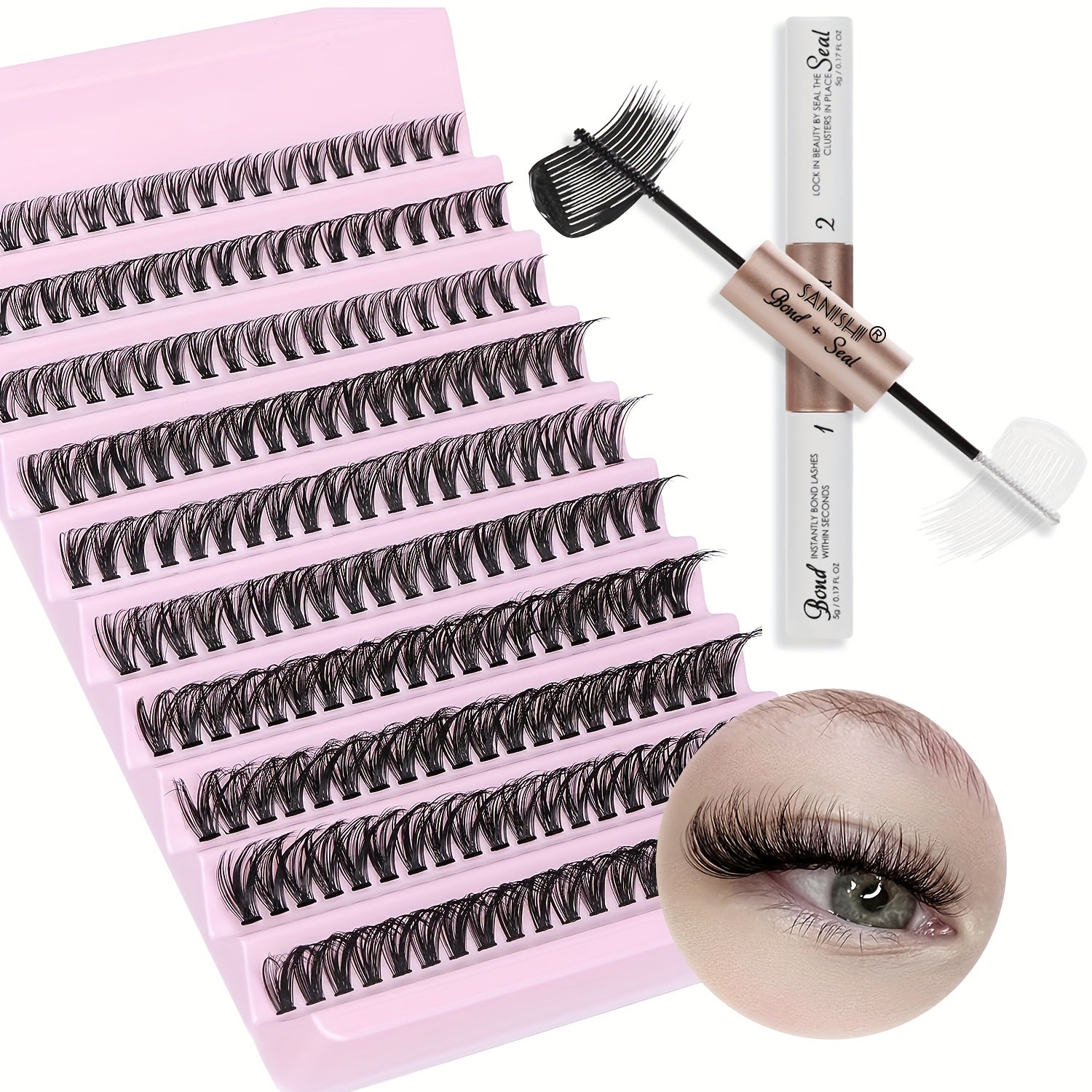 200pcs 40D Lashes 9 16mm Mix D Curling Cluster Individual Lashes