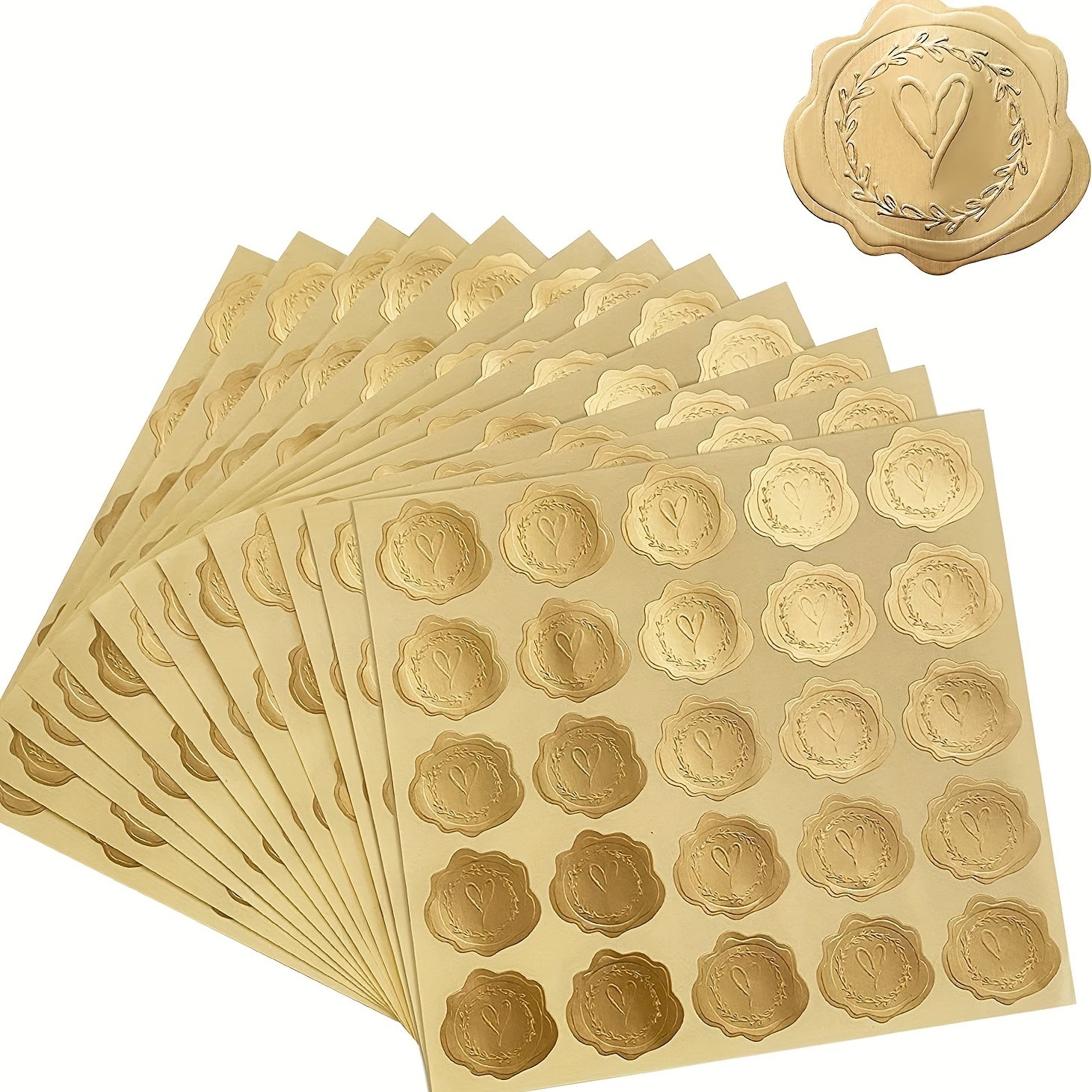 300 Heart Shaped Sealed Envelopes for Weddings