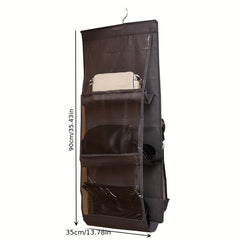 6 8 Grid Bag Storage Hanging Bag Wardrobe Dormitory Hanging Household Rack