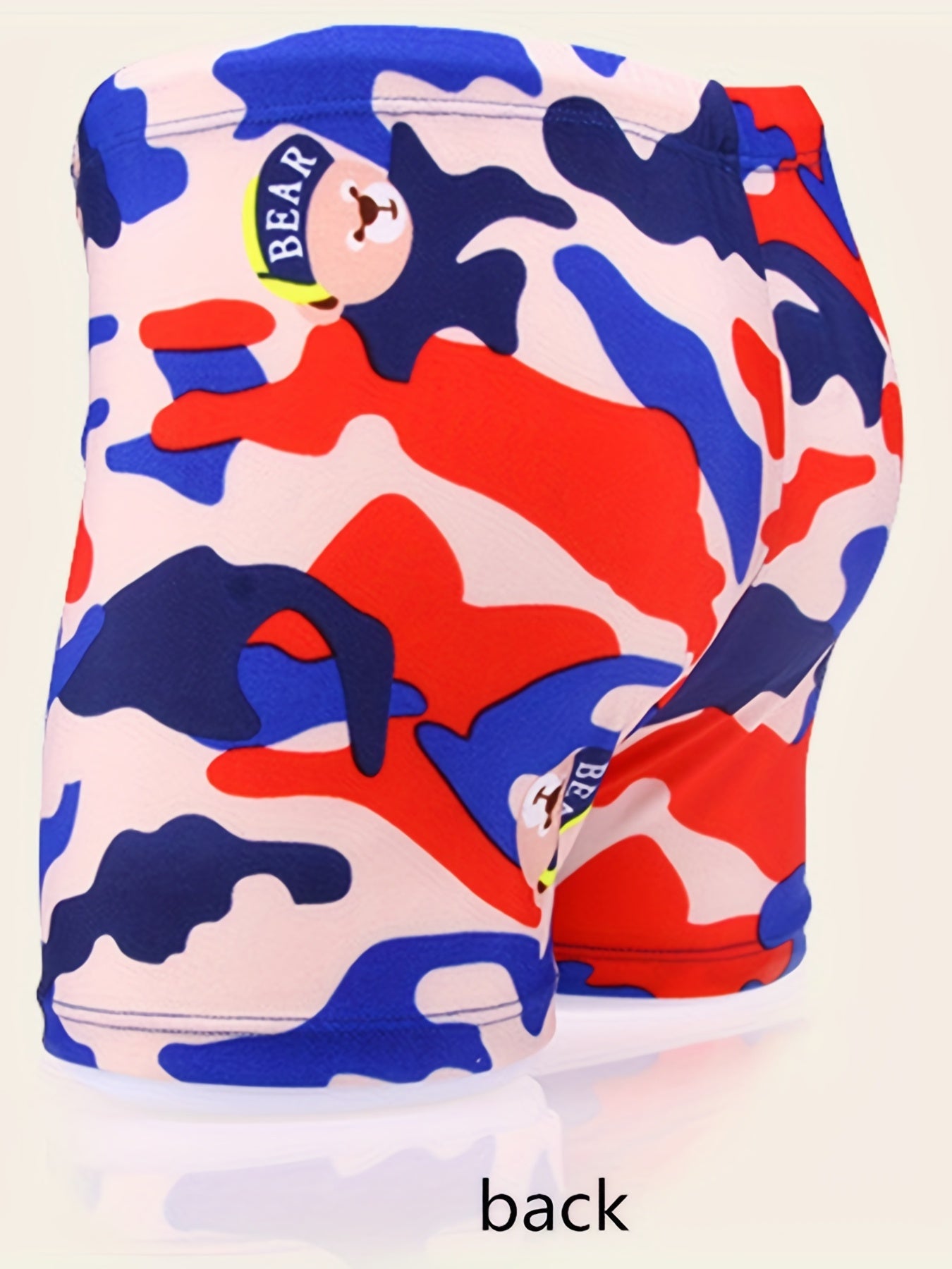 Boys Camo Swim Trunks & Cap Quick Dry for Beach Vacation Kids Summer Clothes