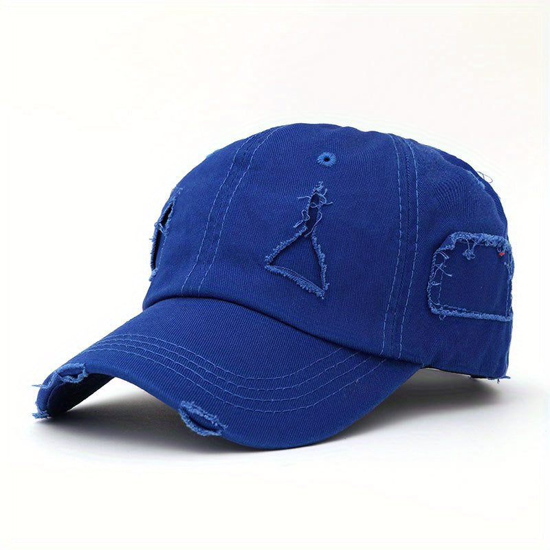 Vintage Ripped Unisex Baseball Cap Lightweight Dad Hat Adjustable Sun Hats