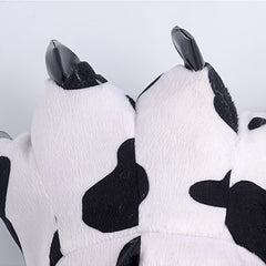 Cow Print Slip On House Shoes For Boys