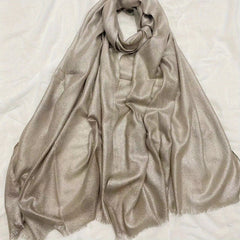 Glitter Scarf Hijab Frayed Edge Shawl Turban Headscarf