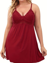 Sexy Plus Size Lace Nightdress Stretchy Comfort Lingerie