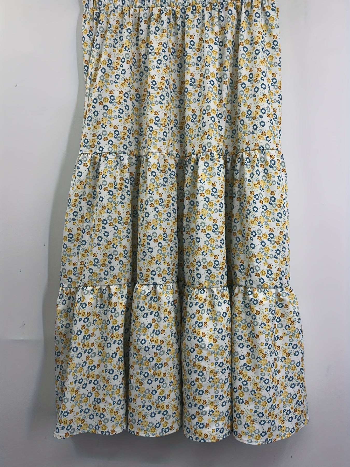 Boho Ditsy Floral Print High Rise Skirt