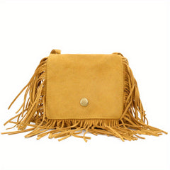 Leopard Print Tassel Crossbody Bag Mini Satchel