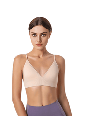 Seamless Triangle Cups Sports Bra for Yoga Fitness