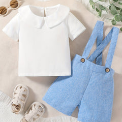 Baby Boy's 2pc Set Flip Collar Top & Pants