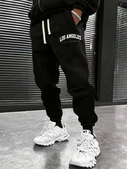 Men's LA Print Joggers Sweatpants Outdoor Spring Fall Stylish