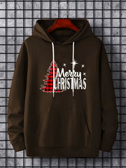 Christmas Print Hoodie Men Graphic Hooded Pullover Autumn Winter